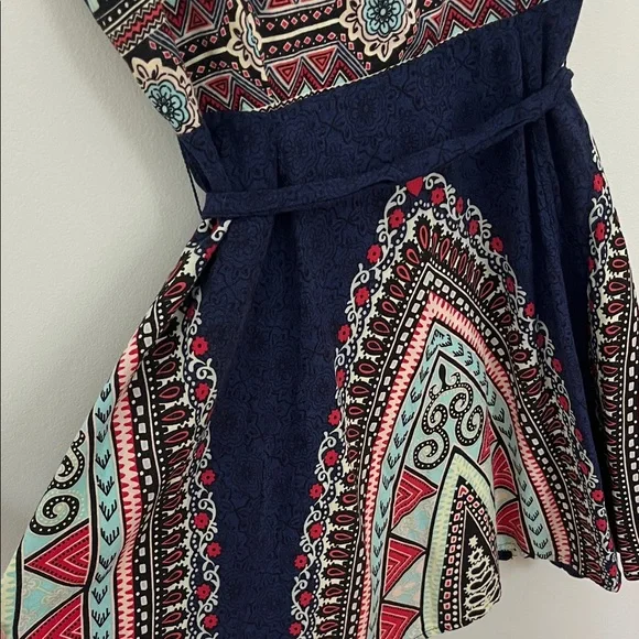 Francesca’s Bohemian Patterned Sleeveless Dress, Multicolor, Women's Size S - Picture 6 of 6